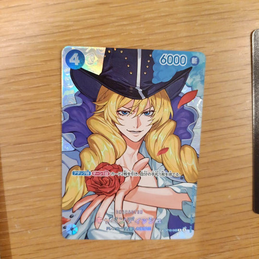One Piece Card Game Cavendish deck box showing card artwork and packaging