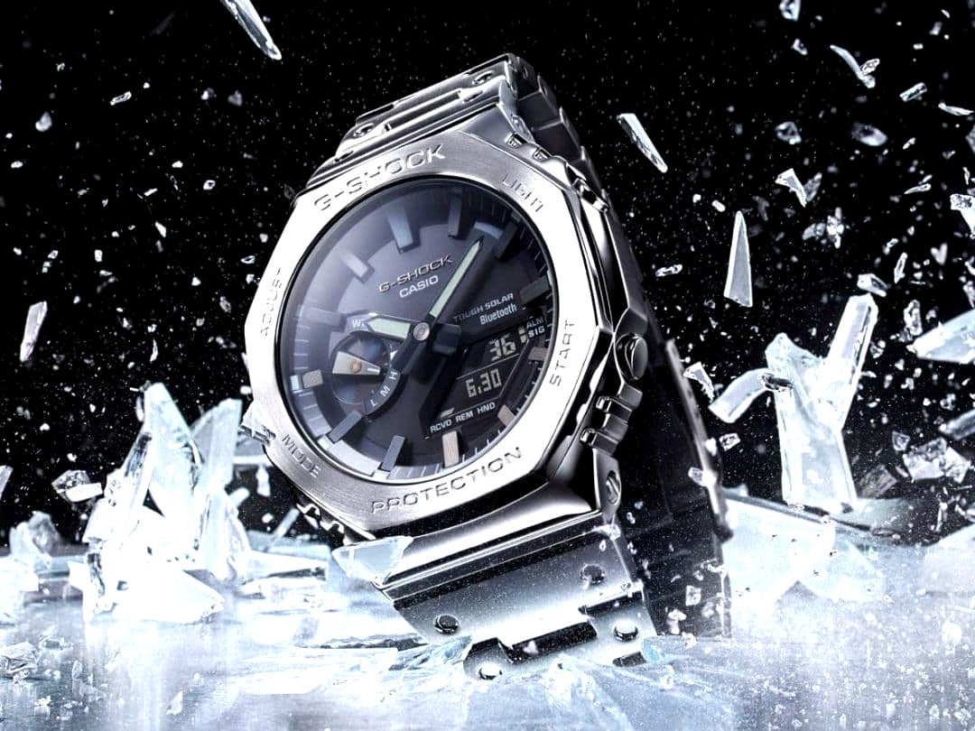 Casio G-Shock GM-B2100D-1AJF full metal digital watch with Bluetooth and solar power