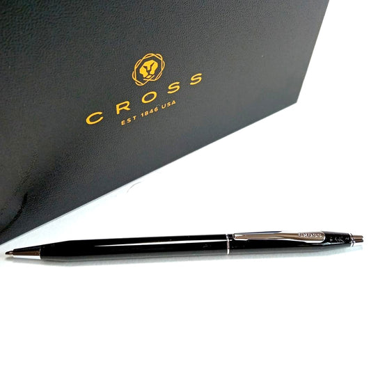Cross Classic Century Ballpoint Pen Model AT0082-77 in black and silver with twist mechanism