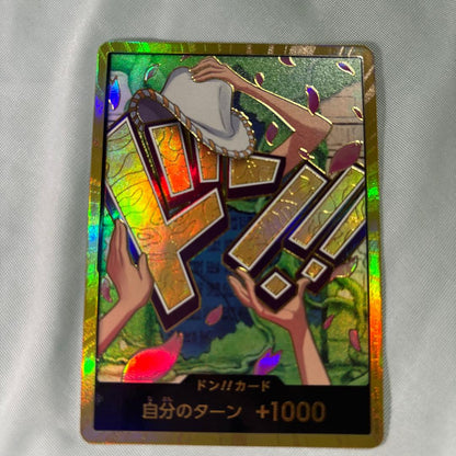 Bandai One Piece Card Game Don!! Parallel hologram card with +1000 effect for gameplay