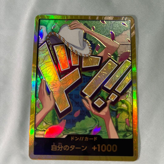 Bandai One Piece Card Game Don!! Parallel hologram card with +1000 effect for gameplay