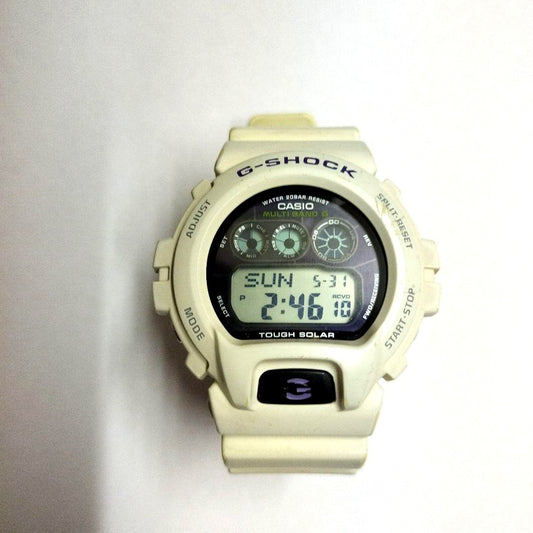 Casio G-Shock GW-6900A off-white digital watch with solar and Multi Band 6 features