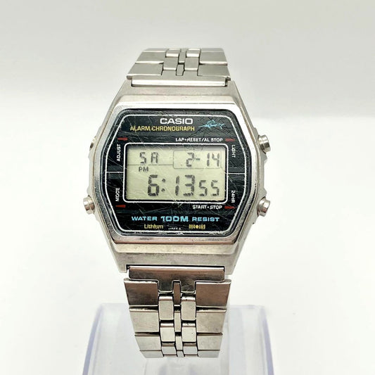 Casio W-750 Marlin Model Sports Watch with black dial and 100m water resistance