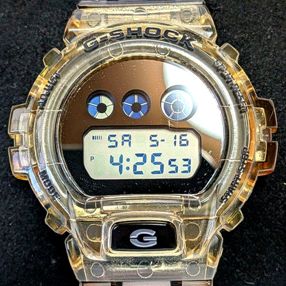 Casio G-Shock DW-6900SK-1DR Skeleton Model Watch with transparent case and black strap