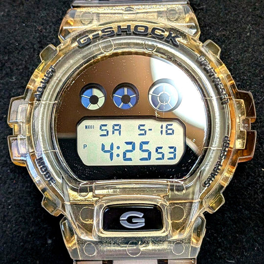 Casio G-Shock DW-6900SK-1DR Skeleton Model Watch with transparent case and black strap