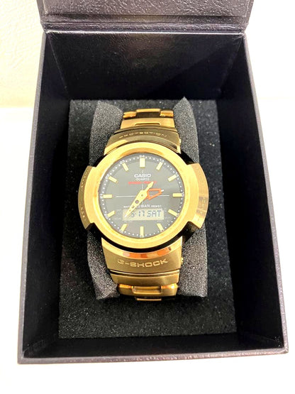 Casio G-Shock G-5640 JA gold stainless steel quartz watch with black dial and metal band