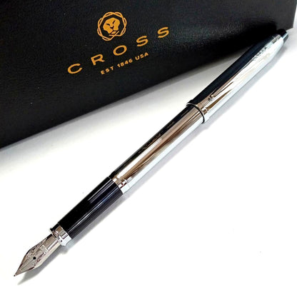 Cross Century II Model 3509-F Fountain Pen Chrome Genuine Japanese Writing Instrument