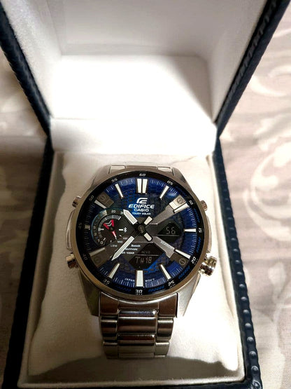 Casio Edifice ECB-S100YD Bluetooth solar-powered watch with stainless steel band and sapphire glass