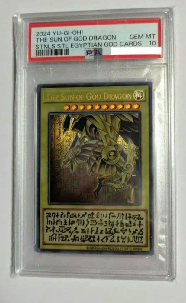 PSA10 graded stainless steel Duel Monster card single sheet with Japanese artwork and PSA certification