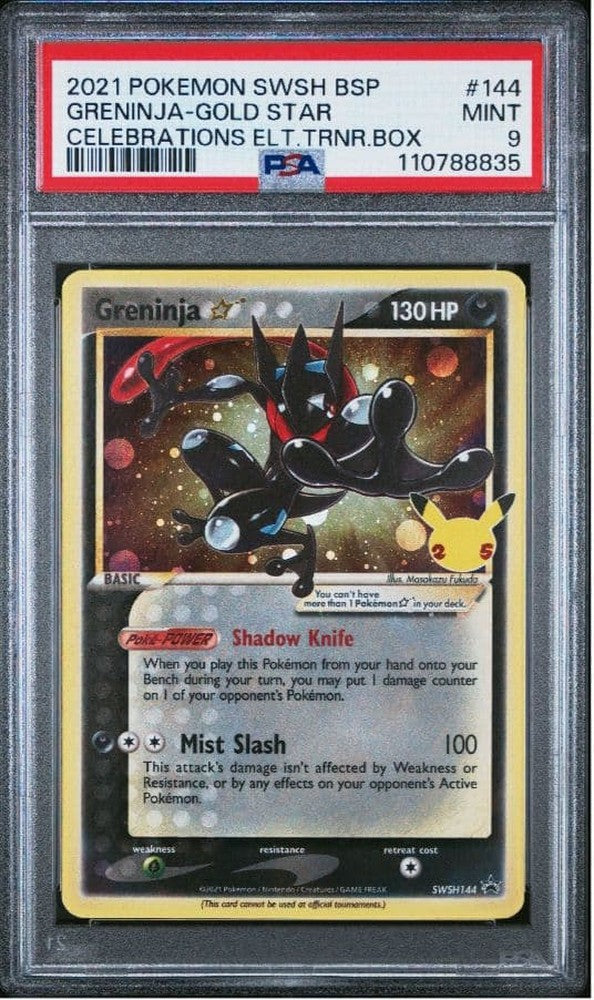 Bandai PSA9 graded Greninja SWSH144 promo English version single collectible card from Pokémon TCG