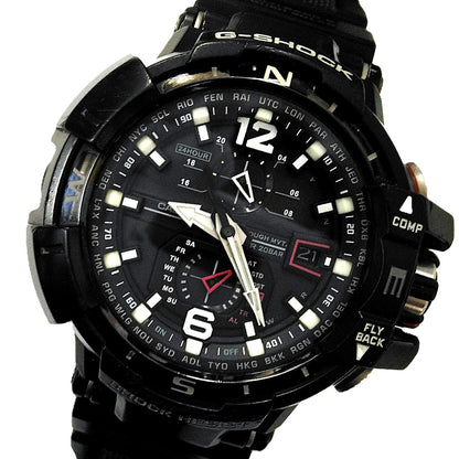 Casio G-Shock Sky Cockpit GW-A1100-1AJF black dial solar powered watch with resin and stainless steel band