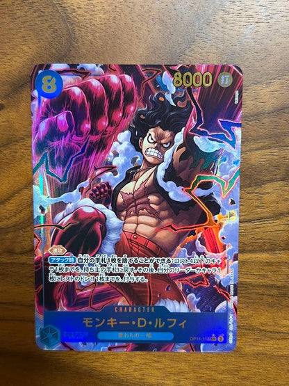 Bandai One Piece Monkey D Luffy OP11-118 parallel card with attack effect and Melee attribute