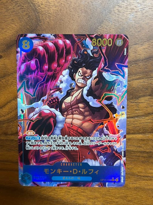 Bandai One Piece Monkey D Luffy OP11-118 parallel card with attack effect and Melee attribute