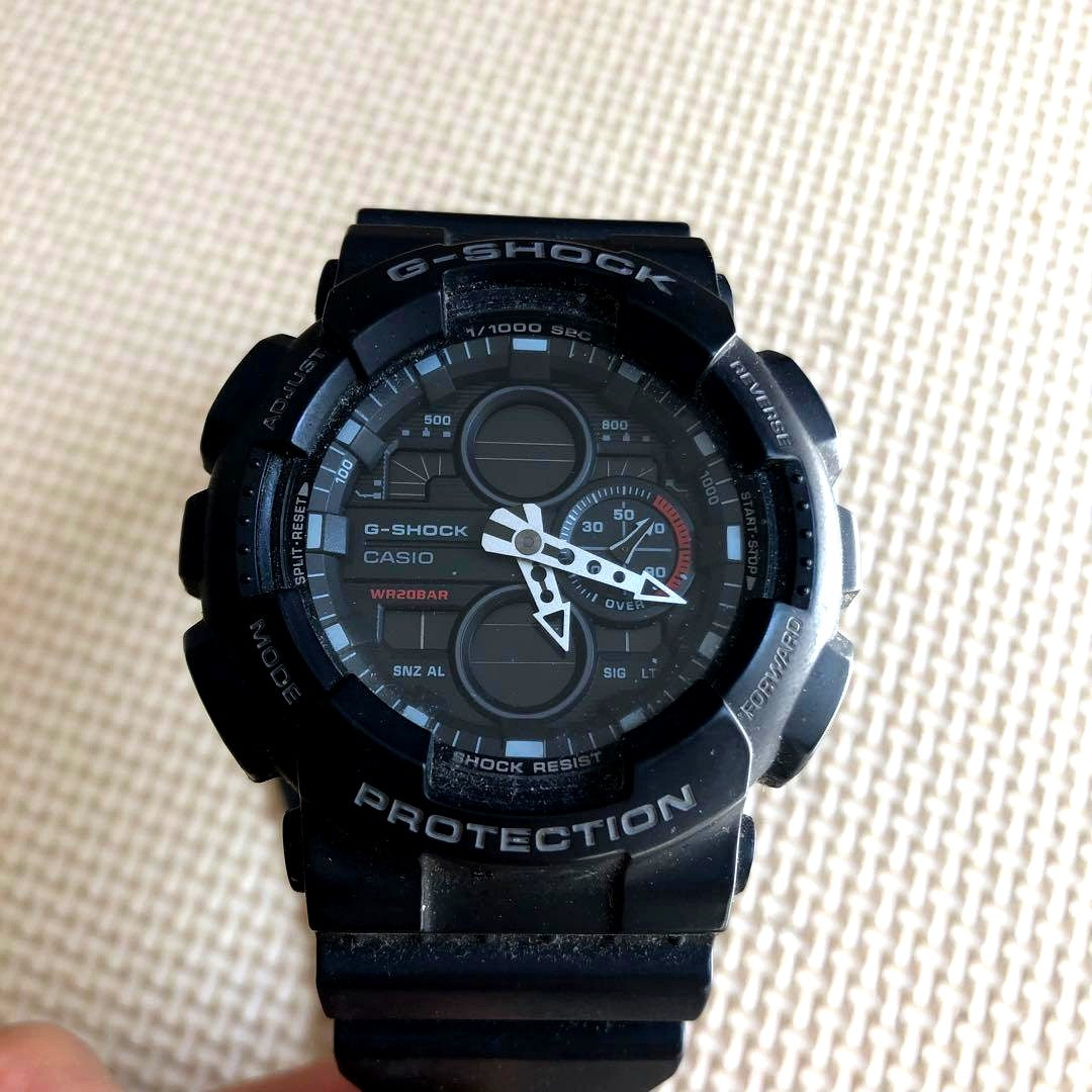 Casio G-Shock GMA-S140-1AJR mid-size black shock-resistant digital and analog watch