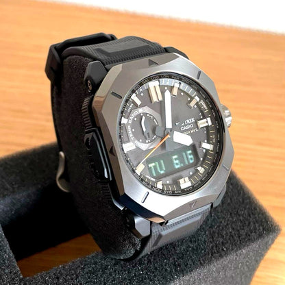 Casio Pro Trek Climber Line PRW-6900Y-1JF outdoor watch with black metal case and large analog dial