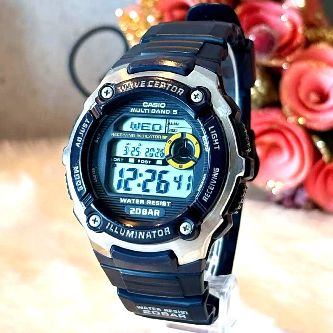 Casio Sports Gear WV-200R-1AJF digital radio-controlled watch with resin band and stainless steel case