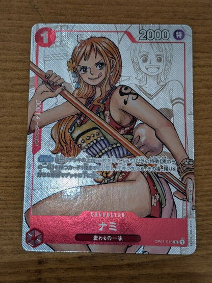 One Piece Trade Card Game Nami card OP01-016 25th Edition set Japan import featuring Straw Hat Pirates