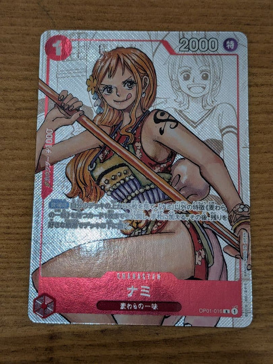 One Piece Trade Card Game Nami card OP01-016 25th Edition set Japan import featuring Straw Hat Pirates