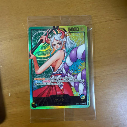 One Piece Card Game hologram character card featuring Yamato OP06-022 model