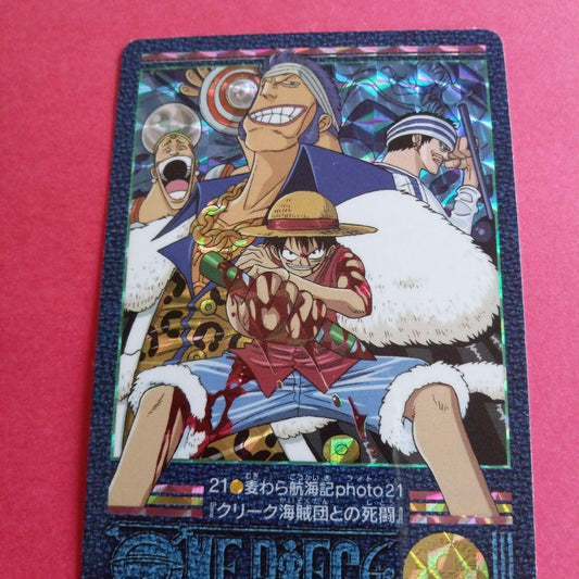 One Piece Carddass Visual Adventure Photo21 cards featuring Luffy Ace and Sabo with holographic finish