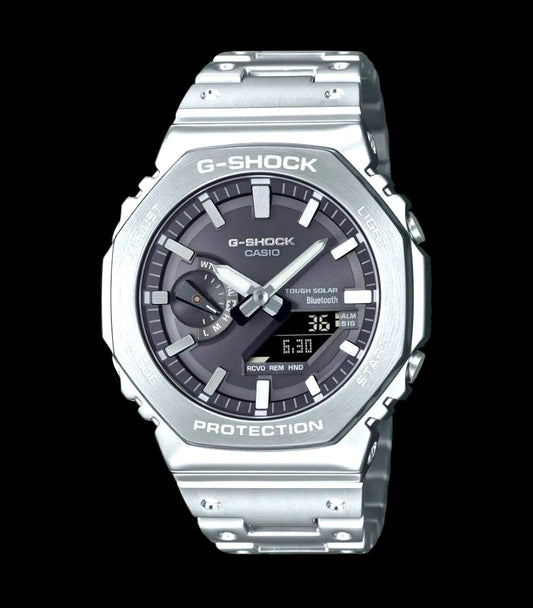 Casio G-Shock GM-B2100D-1AJF Full Metal watch with stainless steel band and bezel