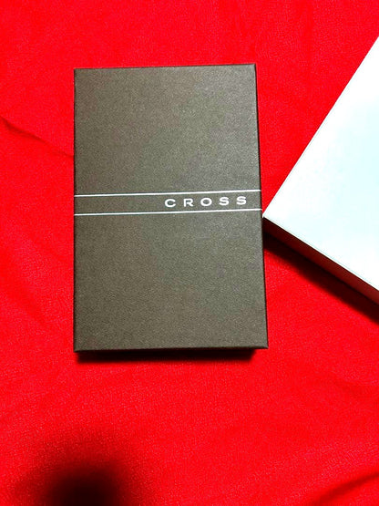 Cross Silver Ballpoint Pen with Leather Case