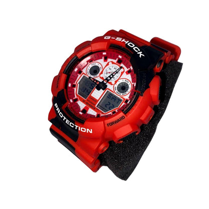 Casio G-Shock men's digital watch with red and black koi fish design, shock-resistant, Japan import