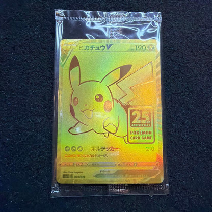 Unopened Golden Pikachu 25th Golden Box Pokémon card Japanese import with some box scratches
