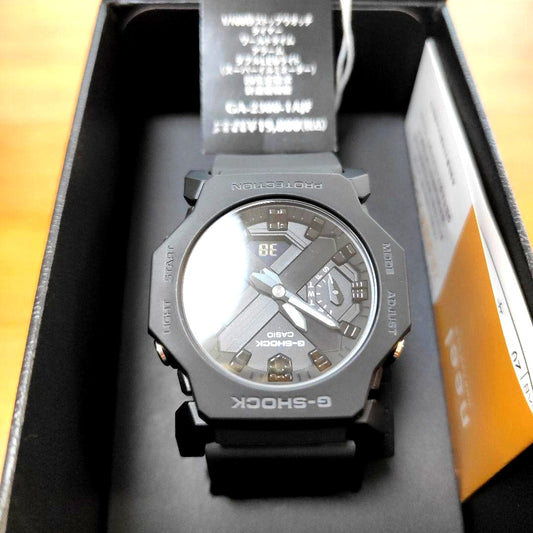 Casio G-Shock GA-2300 Black wristwatch with digital and analog display