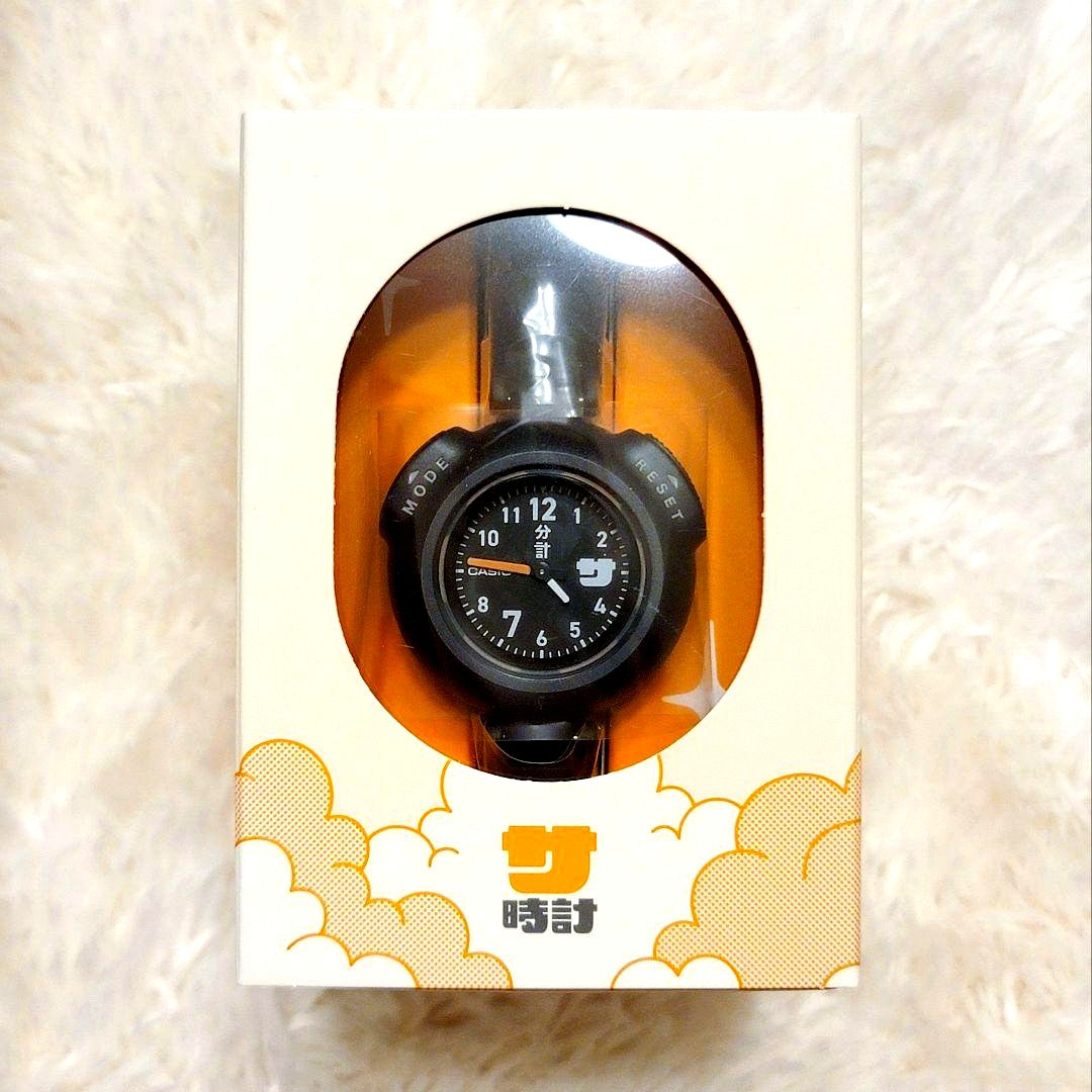 Casio SAN-100H sauna wristwatch black and orange with matching case new unopened Japan import