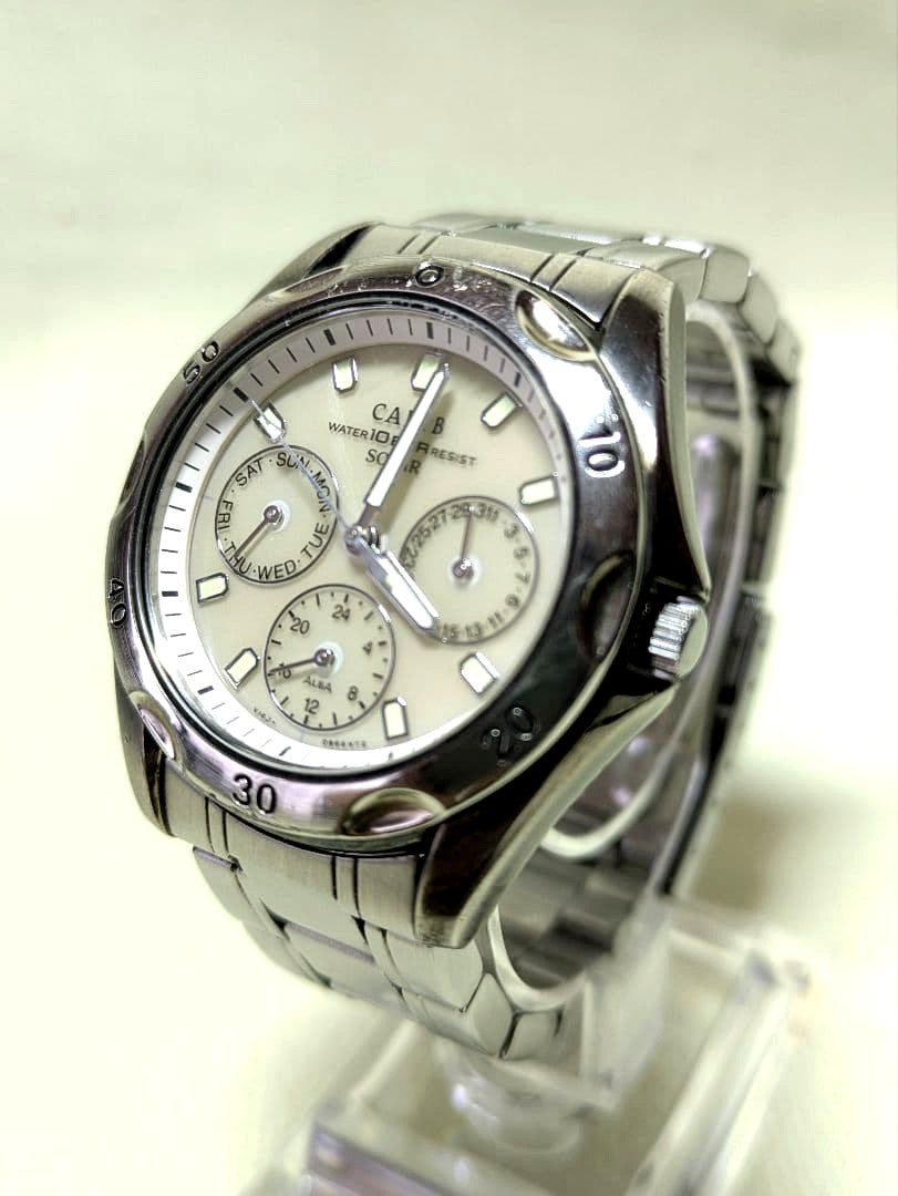 Casio Carib SolarV14J 0A80 Chronograph with Date and Day Display — Japan Import