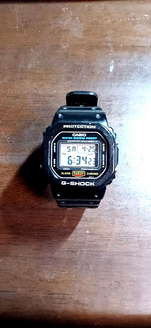 Casio G-Shock 901 DW5600 Watch with Working Green Light and Resin Bezel — Japan Import