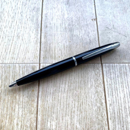 Cross black and silver ballpoint pen with twist action, Japan import