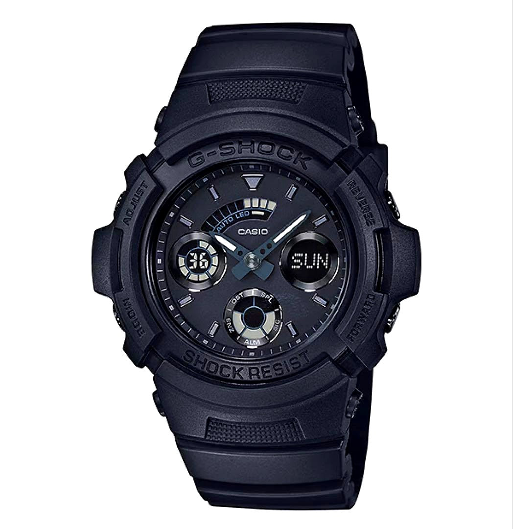 Casio G-Shock AW-591-2AJF watch with black dial and black band, shock resistant Japan import