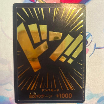 One Piece Card Game Gold Don!! Parallel trading card from Japan with shiny gold design