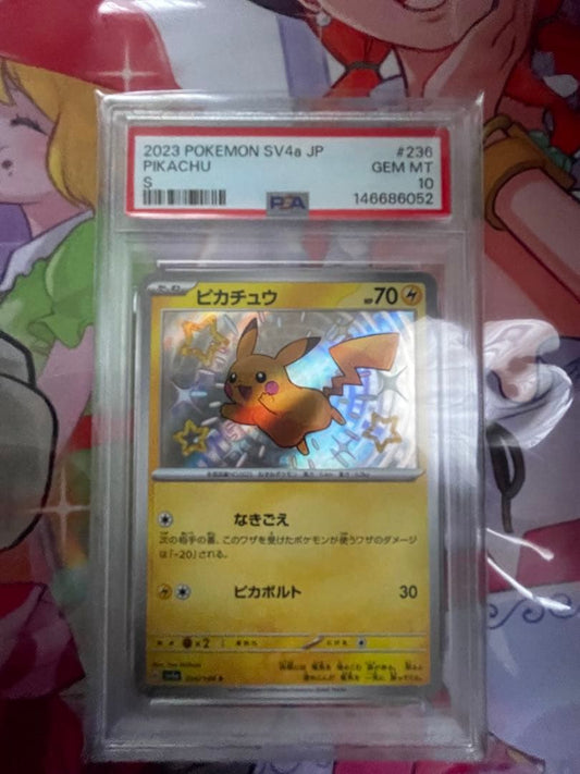Pokemon PSA10 Pikachu S 236/190 graded trading card in Japanese with PSA certification