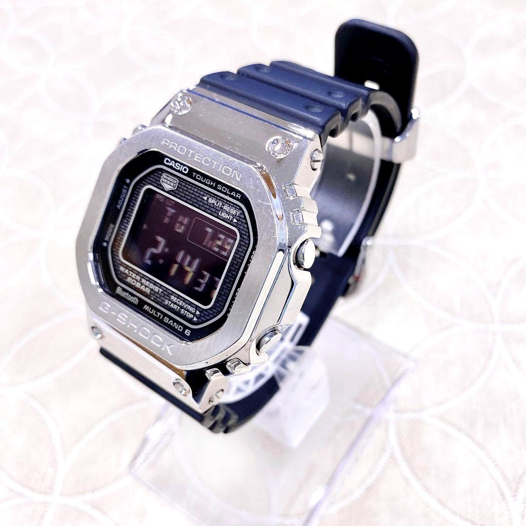 Casio G-Shock GMW B5000 full metal square watch for men with black dial and black strap