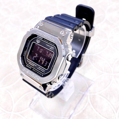 Casio G-Shock GMW B5000 full metal square watch for men with black dial and black strap