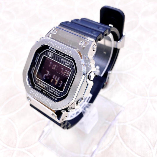 Casio G-Shock GMW B5000 full metal square watch for men with black dial and black strap