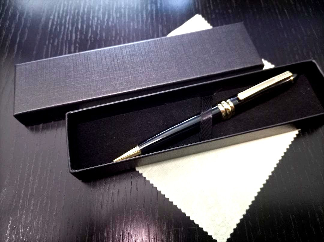 Brand Unknown Elegant Executive Black Ballpoint Pen Model Black With Black Ink — Japan Import