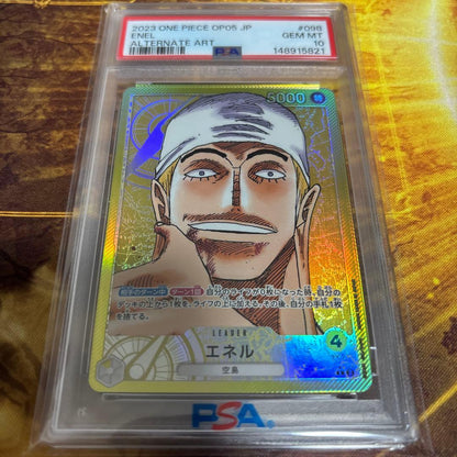 One Piece Energy Leader Parallel OP05 graded PSA 10 GEM MT card from Japan import