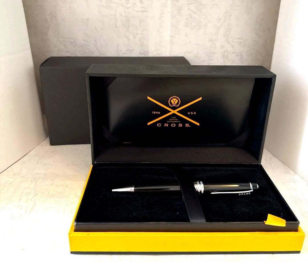 Cross Century 412WG-1 Black Lacquer Ballpoint Pen with Name Customization