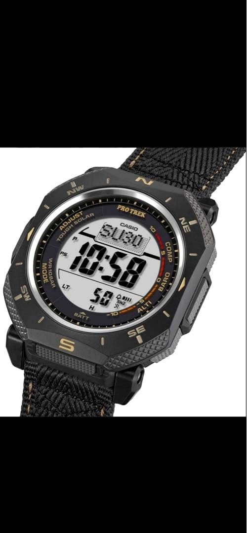 Casio Pro Trek Climber Line PRG-69B-1JF digital watch with solar power and triple sensor, resin case and stainless steel bezel