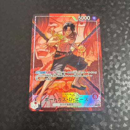 One Piece Trading Card Game Portgas D. Ace Leader Parallel L Parallel card front view