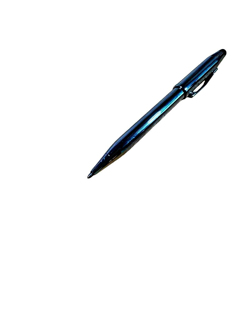 Silver Cross ballpoint pen with clip and red ink refill in a sleek portable design
