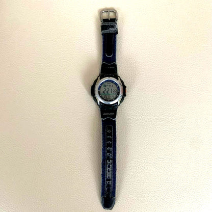Casio Pro Trek PRS-400B fishing gear watch with replaced band and minor scratches