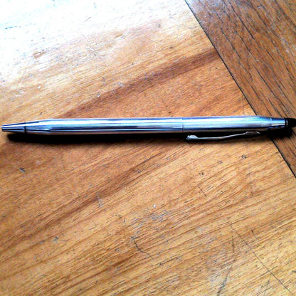 Cross Century 925 Silver Ballpoint Pen - 90s American Made Collectible — Japan Import
