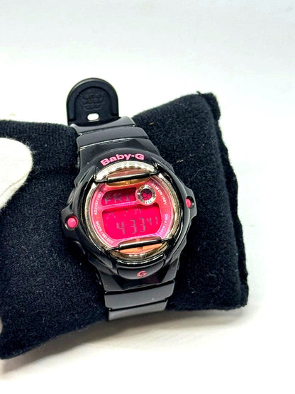 Casio Baby-G BG-169R quartz watch in black and pink with 43mm case size