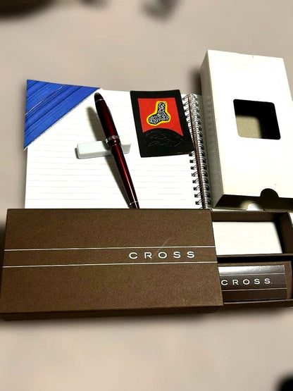 Cross Bailey Old Model Pen M Medium Red Metallic and Silver