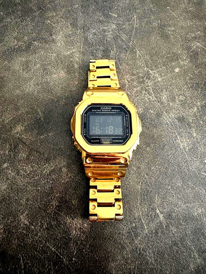 Casio gold digital watch with a sleek classic design in unused excellent condition